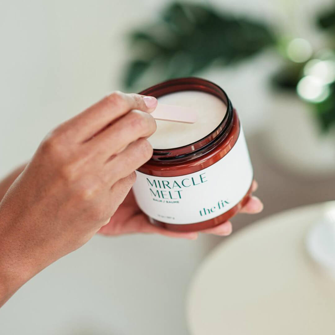 Miracle Melt Multi-Use Balm, used in a FIX facial massage