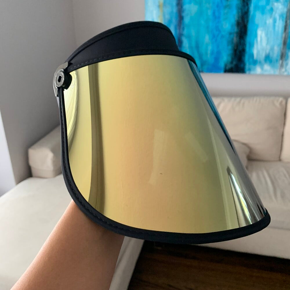 Bluestone UV Protecting Face Shields in the studio
