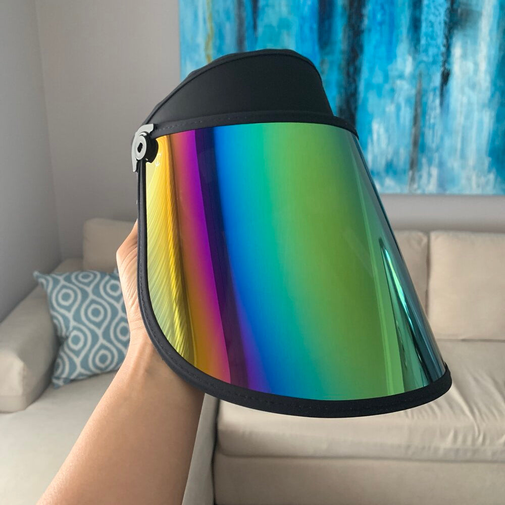 Bluestone UV Protecting Face Shields in the studio
